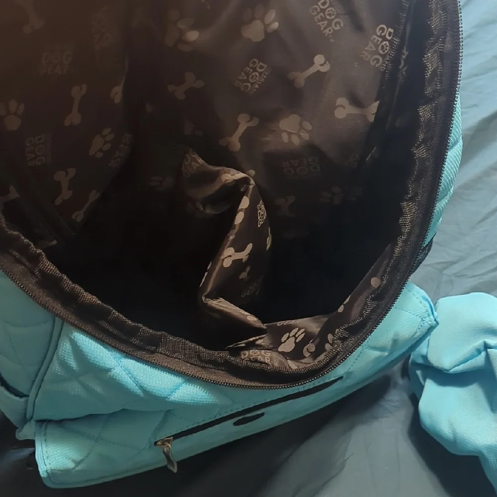 Aqua Quilted Backpack